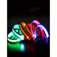 Collar Para Mascota Iluminado Con Luz Led y Bola Led RGB - Multicolor - Ver 2
