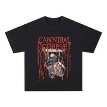 Camiseta Cannibal Corpse De Manga Corta Retro Para Hombre Y - Negro - Ver 7
