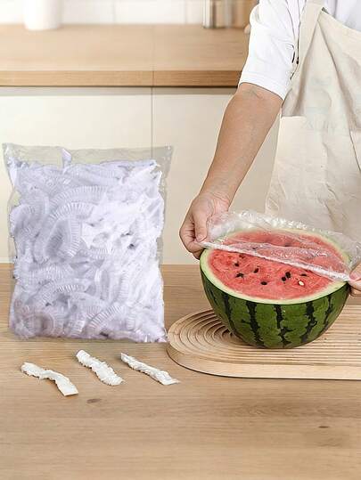 100/200/400 chiếc màng bọc thực phẩm dùng một lần - Nắp đậy kín khí, thích hợp để bảo quản thực phẩm, sử dụng trong nhà bếp, dã ngoại và tiệc nướng BBQ, màng bọc đa năng, dùng được cho bát, đĩa, trái cây, rau củ, màng bọc thực phẩm trong suốt, chống bụi.