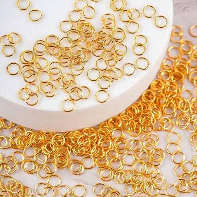 25-200 chiếc vòng chia bằng thép không gỉ chất lượng cao - Màu vàng và bạc, bền, không gây dị ứng, 5 kích cỡ (4mm, 5mm, 6mm, 8mm, 10mm), thích hợp cho việc chế tác trang sức và sửa chữa trang sức DIY.