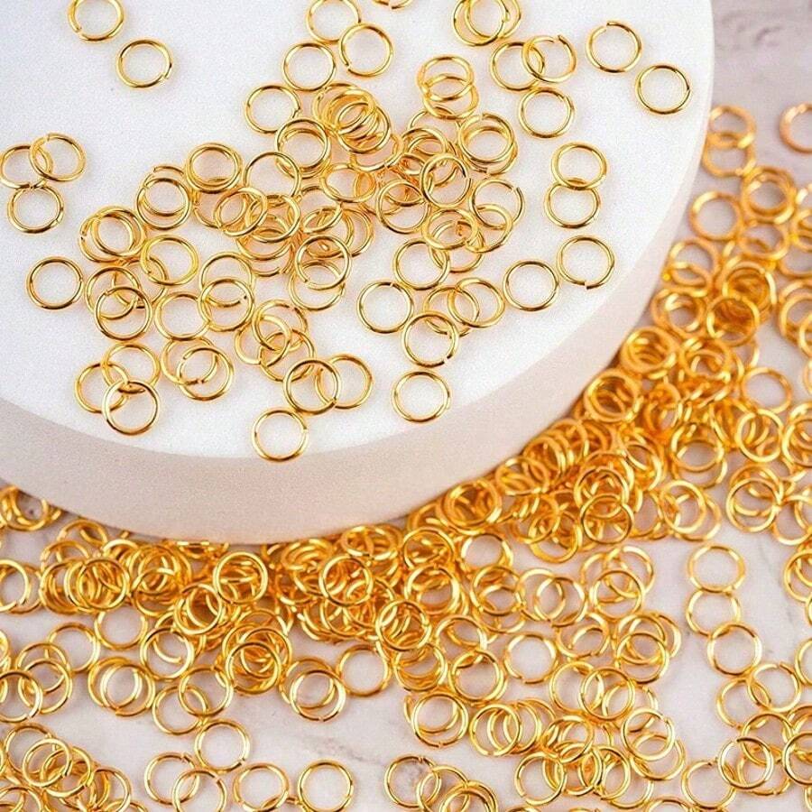 25-200个高品质不锈钢开口圈 - 金银色,经久耐用,低过敏性,5种尺寸(4毫米、5毫米、6毫米、8毫米、10毫米),适用于珠宝制作和各种DIY珠宝维修。 - 不銹鋼DIY珠寶製作跳環 - 查看 1