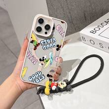 This Disney Mickey Mouse Lanyard Phone Case Is Fully Covered In TPU Material, Features Strong Magnetic Closure, Is Shockproof And Lightweight, And Is Compatible With IPhone17/16/11/13/15/15 Plus/15 Pro/15 Pro Max/12/14 Pro Max/11 Pro Max/12 Pro/12 Pro Max/13. This Phone Case Is A Popular Birthday Gift Or Business Gift Choice; It Is Durable, Stain- And Fingerprint Resistant, And Suitable For Both Men And Women. The Set Also Includes A Mickey Mouse Phone Case And A Mickey Mouse Plush Bracelet, Making It A Perfect Gift For Friends And Family. This Stylish Phone Case Is Fun, Lightweight, And Durable. IPhone17 Pro Max Phone Case, Minnie Mouse Phone Case. - Màu xanh lam - Xem 6