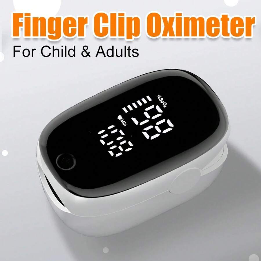 Oxímetro portátil para la yema del dedo, Monitor de saturación de oxígeno en sangre con pantalla LED, oxímetro para la yema del dedo, prueba SpO2, cuidado de la salud - 2 piezas normales - Ver 1