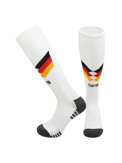 1 Paio di calzini da calcio a metà polpaccio per ragazzi, design antiscivolo con grip in spugna, traspiranti e con supporto ammortizzato