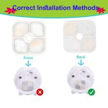 Pack Of 16 Cat Fountain Filters For Catit Pixi Drinking Fountain With 4 Hoses, Triple Filter System Replacement Filter With Resin And Activated Carbon - White - View 7