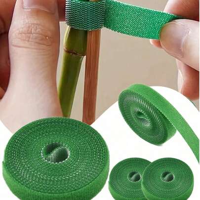 60 chiếc dây buộc tái sử dụng màu xanh lá cây, dài khoảng 15cm (5,91 inch), dây buộc nylon chống trượt có thể điều chỉnh, dây buộc làm từ thực vật, khóa dán - Lý tưởng để hỗ trợ cây leo.