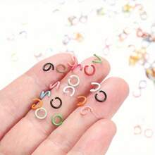 QIAO 200pcs Of Colored Spray-Painted Single Loop Connecting Rings In Sizes 8/10/12Mm, Suitable For Jewelry Making - Ideal For Crafts And Accessory Projects - Multicolor - View 3