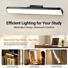 1pc LED Cool Desk Lamp, Touch Control, 3 Color Temperatures & Dimmable, Magnetic Installation, USB Rechargeable, Adjustable Angle, Handheld, Suitable For Reading, Office, Wardrobe, Cabinet, Stairs, Etc. - one-size - View 10