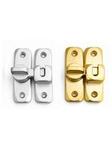 2pcs/1pc Drill-Free Door Latch, Sliding Door Latch, Lockable Latch, Special Sliding Door Latch, Sliding Door Clasp, Thickened Hotel Bathroom Door & Window Lock, Drill-Free Aluminum Alloy Solid Door Anti-Theft Lock, Household Essential - Multicolor - View 20