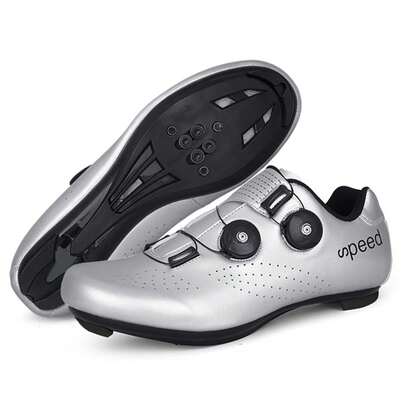 Giày đạp xe chuyên nghiệp SPD Unisex, tương thích với xe đạp đường trường trong nhà Peloton, dành cho nam và nữ, có thể gắn thêm kẹp giày hình tam giác cho bàn đạp ngoài trời, chống trượt và chống mài mòn, nhẹ và thoải mái.