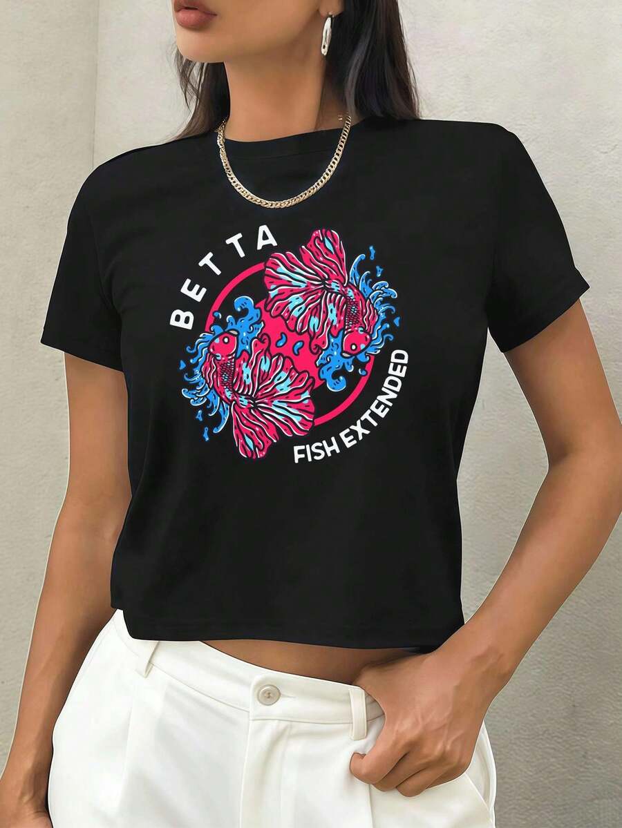 Women T-Shirts - Black - View 1