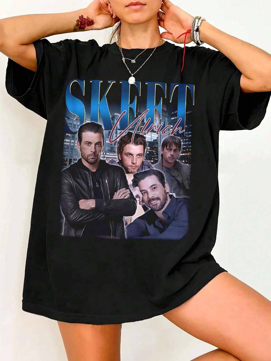 SkeetS Ulrich Vintage 90s Bootleg T-Shirt Retro Graphic Tee Scream Fan Tee - Black - View 1