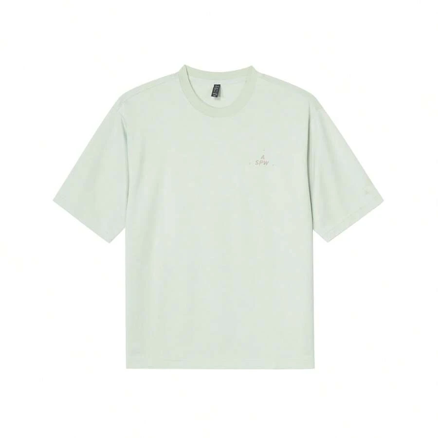 Men's Casual Printed Loose Fit Round Neck Short Sleeve T-Shirt, JM9827 - Flax Green - View 1