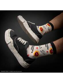 Netflix 3Pairs Stranger Things Officially Licensed Crew Socks Set With Scoops Ahoy Hellfire Club And Demogorgon Classic Patterns Soft Breathable Cotton Blend Material For Daily Casual Wear And Fan Collection Perfect Gift For Stranger Things Enthusiasts - ST - View 12