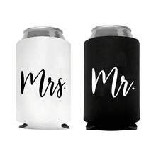 Set de 2 cubiertas para latas, decoraciones de boda, despedida de soltera, fiesta en la playa/al aire libre, decoraciones para celebración de la novia - Ver 3