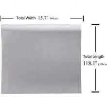 1 Roll Silver Stainless Steel Contact Paper, Rust-Proof, Waterproof, Removable And Reusable Wallpaper For Metal Surfaces, Kitchen Cabinets, Refrigerators, Elevators, Home Decor, Renovation, Art Wall - Brushed Silver - View 8
