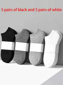 1/5/10/15/20/25/30 Pairs Men's Sports Socks, Essential Ankle Sports Socks, Soft & Lightweight, Versatile Low-Cut Ankle Socks, Women's Long Socks & Stockings, Suitable For Fitness, Autumn Wear - Multicolor - View 20