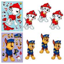 6pcs/Set Paw Patrol Cartoon Stickers, Interactive Parent-Child DIY Puzzle Stickers, Versatile Decorative Stickers, Ideal Gift Choice, Random Styles - Multicolor - View 5