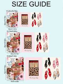 3PCS Pink Leopard Wall Art Fashion Stylish Prints Decor Office Aesthetic Girly Wall Art Fashion Magazine, Matchbox, High Heels Wall Art, Festival Gift, The Ideal Gift For Friends, Bedroom Art Print, Living Room Decor, Office Decor, Kitchen Decor, Bar Decor, Bathroom Decor, Wall Arts, Wall Decor, Home Decor, Room Decor, Canvas Wall Art, Posters, Wall Art With Frame, Optional Frame ﻿ - 3pcs - View 9