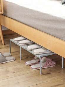 1pc/2pcs Solid Color Detachable Expandable Shoe Rack, Plastic Shoe & Slipper Storage Organizer, Suitable For Kitchen, Living Room, Dorm. Can Be Placed In Entryway, Under Bed, Bathroom, Closet. Reinforced Expandable Shoe Rack. - Multicolor - View 8
