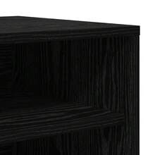 Cabinet à chaussures avec étagère Chêne noir 60 x 35 x 70 cm - Noir - Voir 10