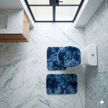 3-Piece Set Of High Pile Bath Mat. - 藏蓝色 - 查看 5
