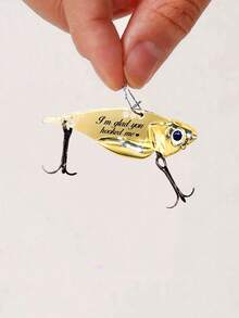 1 pezzo/5 pezzi Esca da pesca VIB personalizzabile con incisione laser, esca vibrante in metallo, regalo da pesca personalizzato per coppia/padre, amo con incisione di nome/data/messaggio, materiale in acciaio inossidabile, testo inciso al laser, placcato oro e argento, include 3 ami, adatto per appassionati di pesca, padri, mariti, fidanzati, acquirenti di regali, pesca con esche, pesca in acqua dolce e salata, pesca all'aperto, regalo per la festa del papà, regalo di compleanno, ricordo di anniversario, San Valentino, collezionabili da pesca - Multicolore - Visualizzare 14
