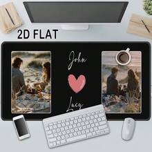 Custom Text Mouse Pad - Desk With Photos And Names, Large Mousepad, Birthday And Gifts Product Size 16 * 36 Inches (40 * 90 Centimeters) Product Size 16 * 36 Inches (40 * 90 Centimeters) - Multicolor - View 1