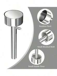 1 pieza Molde para albóndigas antiadherente de acero inoxidable, herramienta multifuncional para hacer albóndigas y bolas de col rizada, molde de acero inoxidable para bolas de col rizada, prensa de albóndigas para el hogar, fácil de usar y limpiar - Multicolor - Ver 7