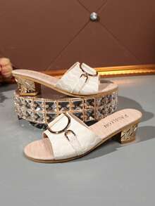 Giày dép nữ thời trang hè 2026 > Sandal nữ > Sandal cao gót nữ - Màu be - Xem 1