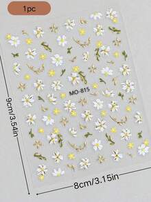 1pc Fresh Daisy Rhinestone Face Sticker, Suitable For Youthful Eye Makeup, Cheek Makeup, Stage Performance, Photoshoot, Music Festival, Versatile Floral Decal,Concert Look,Face Gems - Multicolor - View 7
