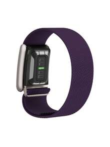 Correa de reloj de 5.0/MG - Compatible con ECG, rendimiento de punto de firma - No compatible con Gen 4 - Morado - Ver 3