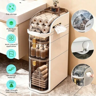 Toilet Paper Holder, Bathroom Cabinet, Bath Cabinet, Furniture, Kitchen Cabinet, Build A 5th Compartment, Thick Plastic Bears A Heavy Weight, Water And Dams, Flooding, The Narrow Seam Fits The Multi-Dimensional Occupation