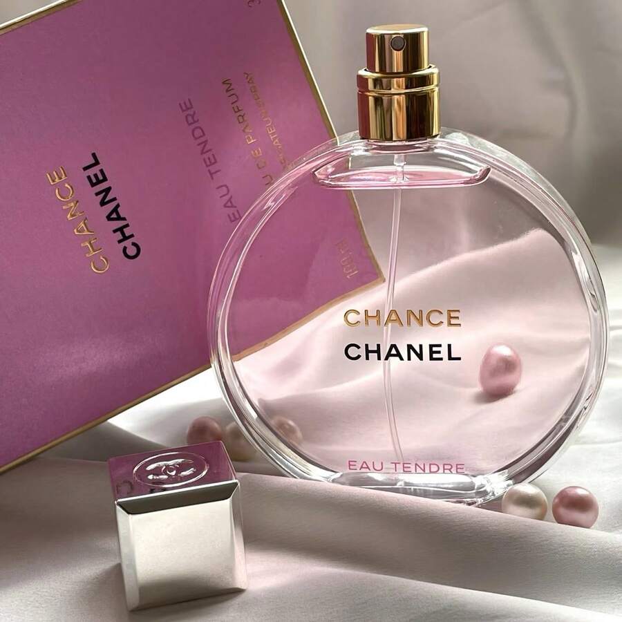 CHANCE EAU TENDRE Eau De Parfum 3.4OZ/100ML, Women's Perfume EDP Fragrance Long-Lasting Girlfriend Wife Mother Friend Birthday Graduation Party Travel Camping Outdoors School Campus Trip Festivals Anniversary, Gift Valentine's Day Halloween Thanksgiving Christmas New Year's Day - 花卉印花 - 查看 1