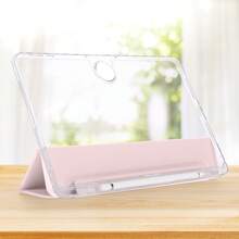 Set 3pcs (1pcs Casing Pelindung + 2pcs Pelindung Layar Kaca) Untuk Tablet , Casing Pelindung Tablet Warna Pink Muda, Casing Pelindung Tablet Akrilik Transparan Tinggi, Desain Anti-Tekuk Dengan Stand Terintegrasi, Sudut Silikon Anti-Jatuh, Cocok Untuk Honor Pad X8a, Honor Pad X9, Honor Pad V9 11.5" 2025, Honor Pad X9 Pro 2025, Honor Pad X8 Pro - Berwarna merah muda - View 7