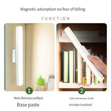 1pc LED Cool Desk Lamp, Touch Control, 3 Color Temperatures & Dimmable, Magnetic Installation, USB Rechargeable, Adjustable Angle, Handheld, Suitable For Reading, Office, Wardrobe, Cabinet, Stairs, Etc. - one-size - View 7