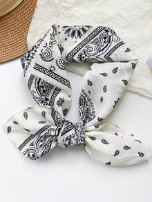 1 chiếc khăn vuông nhỏ bằng cotton in họa tiết hoa điều, kiểu Paisley Bohemian, hàng mới về. - Nhiều màu - Xem 3