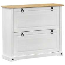Armario Zapatero Corona 99 x 32 x 85 cm Madera de pino macizo - Blanco - Ver 2