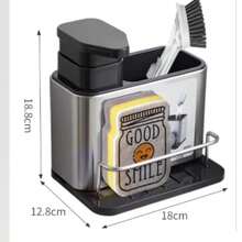 Tableware Bucket With Mpartments, Chopstick Barrel, Stainles - View 3