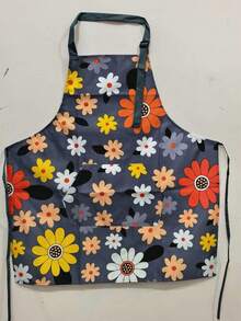 1pc Waterproof Printed Apron, Fashionable Polyester Kitchen Apron, Adjustable Women's Apron, Suitable For Manicurists, Cooking, Baking, Grilling And DIY Projects, Gardening And Cooking - Oil-Proof, Kitchen, Bathroom, Kitchen Supplies, Household Items, Mother's Day, Unisex, Kitchen Essential - Multicolor - View 6
