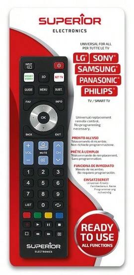 Superior Uniwersalny pilot do telewizorów LG, SAMSUNG, SONY, PHILIPS, PANASONIC