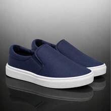 Men's Slip-On Sneakers, EVA, Casual, Comfortable, Lace-Free, Lightweight, Urban Style - Blue - 藍色 - 查看 2