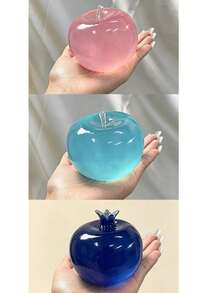 1pc Squishy Soft Pink Crystal Apple, Ultra-Thin Skin, Malleable Cream Texture Squeeze Toy Ball - Multicolor - View 1