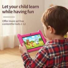 Children's Electronic Learning Toy / 4GB RAM + 64GB Storage / 7 Inch Kids Tablet / Quad-Core 1.3GHz Processor / Android 13 OS, MTK8321 Chip / 1280x800 IPS HD Screen / 2MP + 5MP Dual Camera / 4000mAh Large Capacity Battery / Supports WiFi, Parental Control And Educational Games / Made Of ABS Plastic + Silicone Material BDF Children's Educational Tablet (Includes: Packaging Box / Data Cable / User Manual / OTG Adapter / Card Reader) - 彩色 - 查看 7