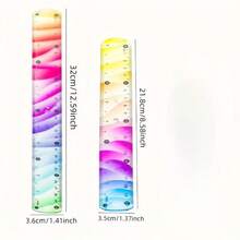 7.87 Inch/11.81 Inch Dual Size Stationery | Flexible PVC Ruler (For Engineering Drawing, Campus Office), Learning Supplies Gift For Family, Friends, Girlfriends - Two - View 7