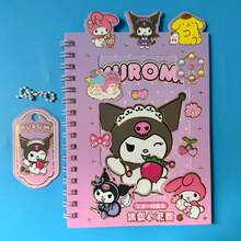 SANRIO 27pcs Cute Cartoon Sticker Combination Notebook, DIY Scrapbooking Material - Sticker - View 5