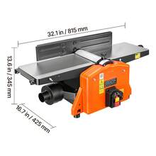 Spiral Benchtop Jointer, 8 Inch, 2 HP 8500 RPM Bench Top Wood Jointer, With 18-Blade Spiral Cutterhead, Extendable Cast Aluminum Table, Up To 1/8 In Depth, Adjustable Fence, For Woodworking DIY - 8 Inches, Spiral Blade - View 10