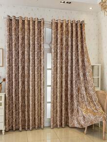 1pc European Aesthetic Style Blackout Curtain, Unique Marble Texture, Privacy Protection, Heat Insulation, Suitable For Living Room & Bedroom - Khaki - View 7