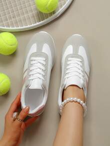 Giày thể thao nữ casual mùa xuân 2026, kiểu Hàn Quốc, thoáng khí. - Hồng - Xem 4