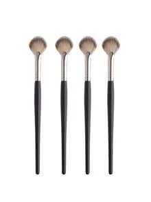 Bộ 4 cọ trang điểm highlight, lông mềm và phẳng, không cần dùng kem nền, có thể dùng để làm sáng da và tạo hiệu ứng trang điểm rám nắng, cũng thích hợp dùng làm cọ nền, che khuyết điểm, đánh má hồng, tạo khối và đánh phấn phủ. - Nhiều màu - Xem 8
